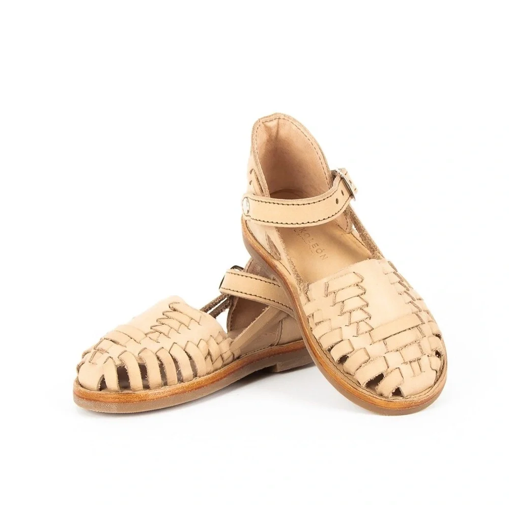 Mikoleon | Chitos Natural Kids Leather Sandals